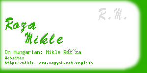 roza mikle business card